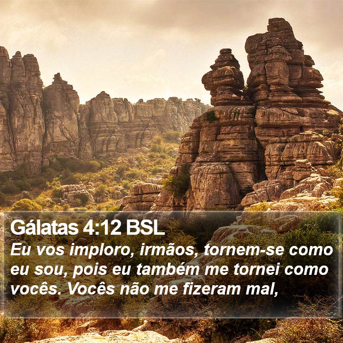 Gálatas 4:12 BSL Bible Study