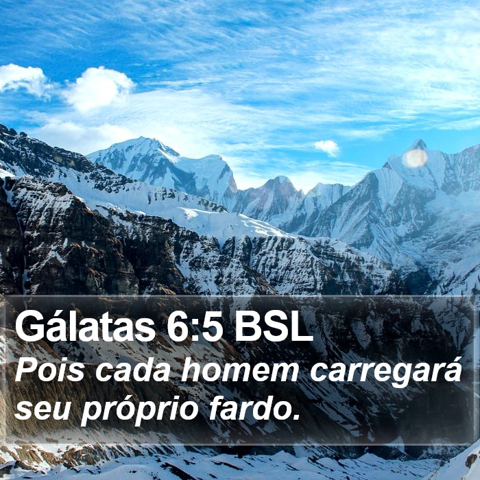 Gálatas 6:5 BSL Bible Study