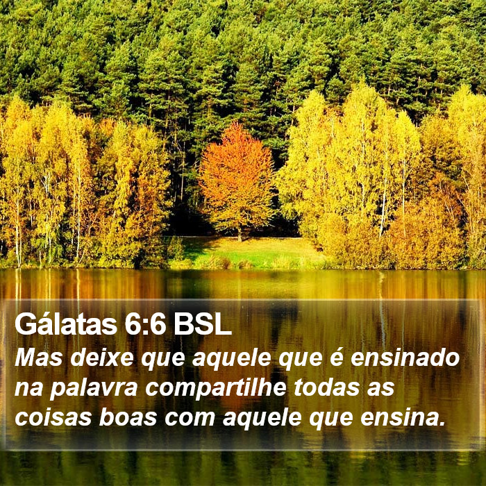 Gálatas 6:6 BSL Bible Study