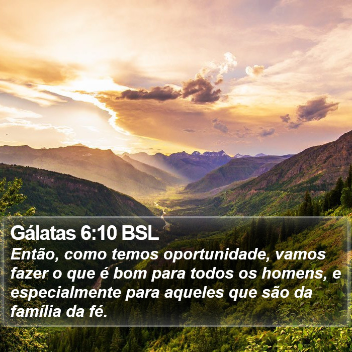 Gálatas 6:10 BSL Bible Study