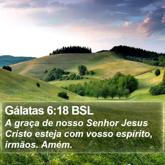 Gálatas 6:18 BSL Bible Study