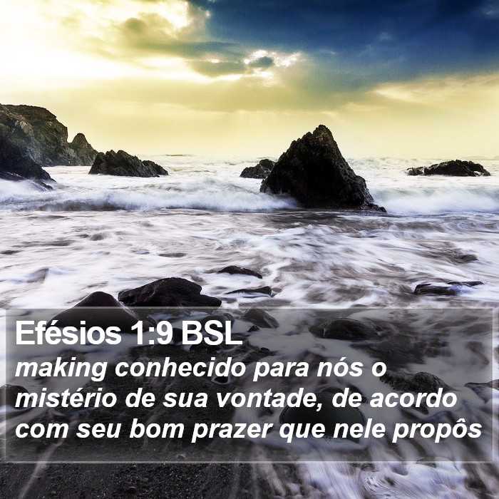 Efésios 1:9 BSL Bible Study