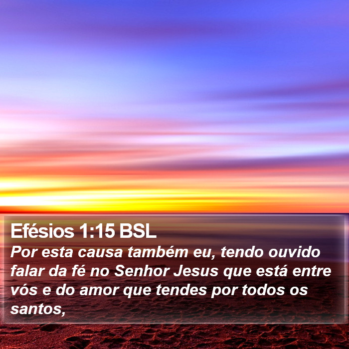 Efésios 1:15 BSL Bible Study