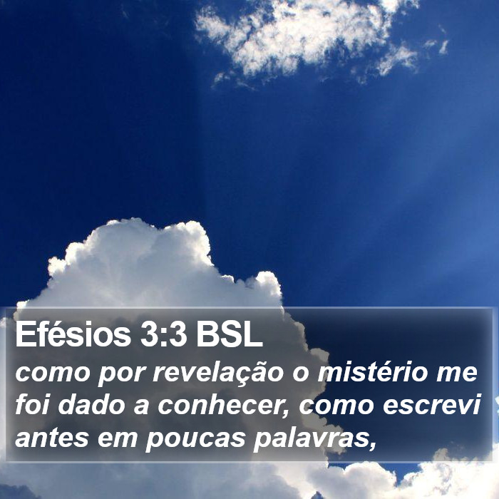 Efésios 3:3 BSL Bible Study