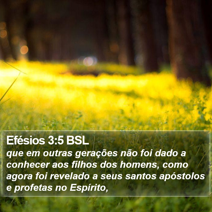 Efésios 3:5 BSL Bible Study