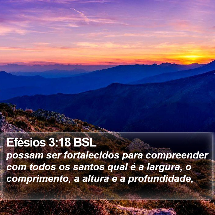 Efésios 3:18 BSL Bible Study