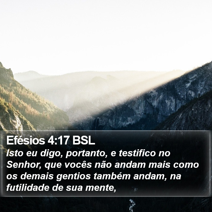 Efésios 4:17 BSL Bible Study