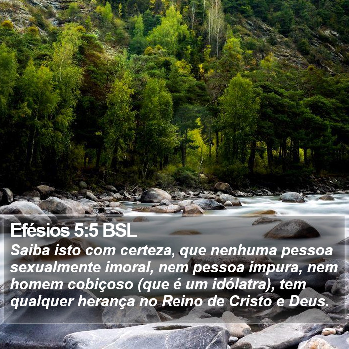 Efésios 5:5 BSL Bible Study