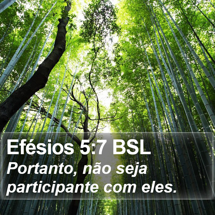 Efésios 5:7 BSL Bible Study