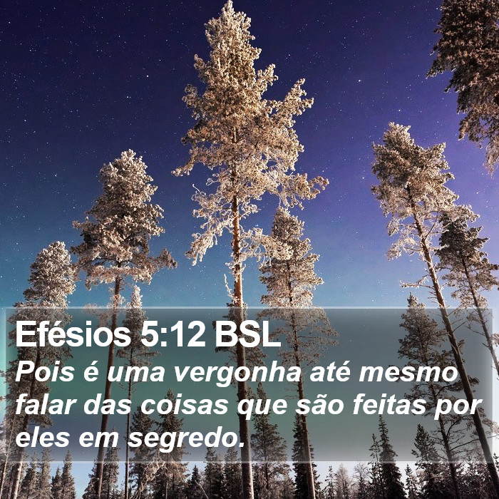 Efésios 5:12 BSL Bible Study