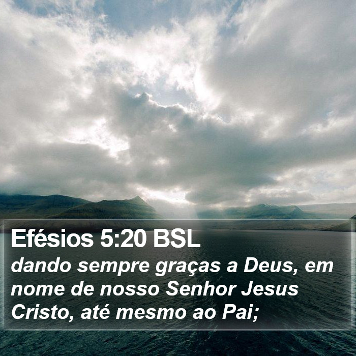 Efésios 5:20 BSL Bible Study