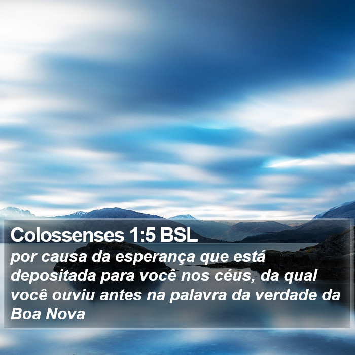 Colossenses 1:5 BSL Bible Study