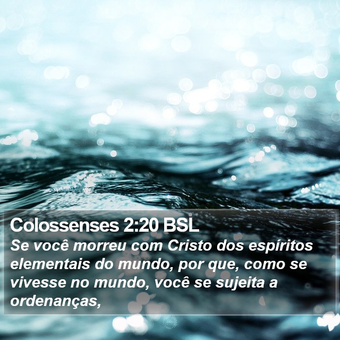 Colossenses 2:20 BSL Bible Study