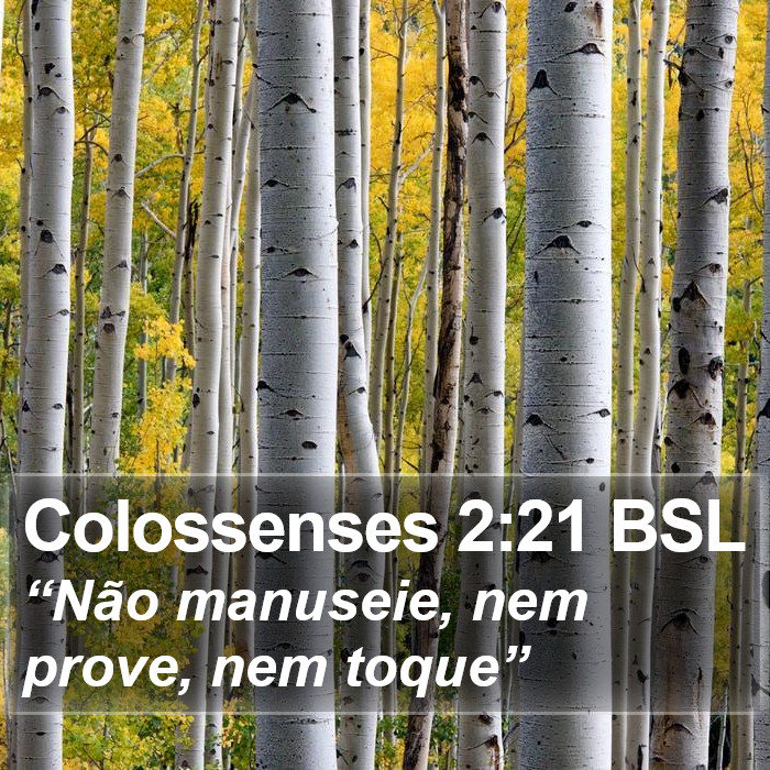 Colossenses 2:21 BSL Bible Study