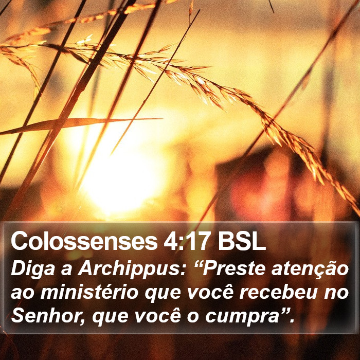 Colossenses 4:17 BSL Bible Study