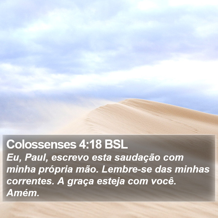 Colossenses 4:18 BSL Bible Study