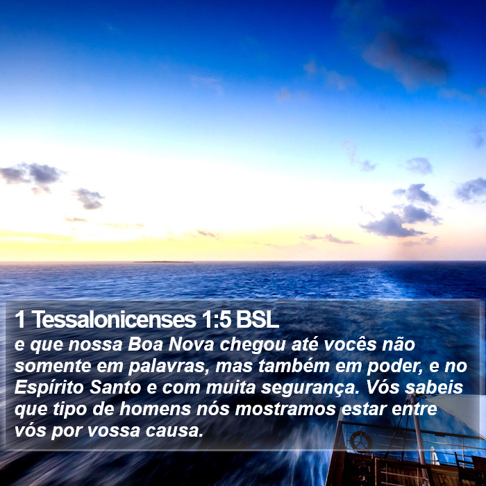 1 Tessalonicenses 1:5 BSL Bible Study