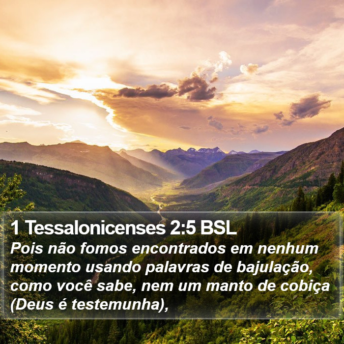 1 Tessalonicenses 2:5 BSL Bible Study