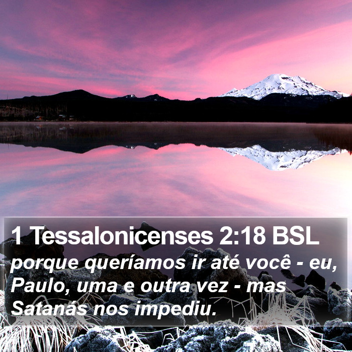 1 Tessalonicenses 2:18 BSL Bible Study