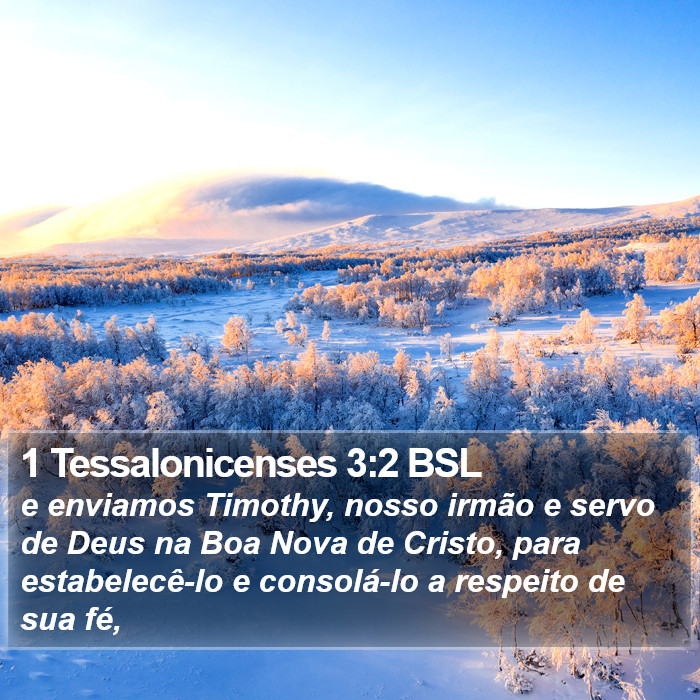 1 Tessalonicenses 3:2 BSL Bible Study