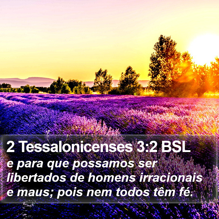 2 Tessalonicenses 3:2 BSL Bible Study