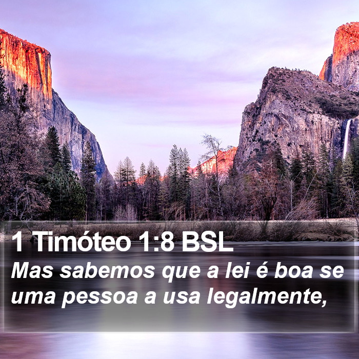 1 Timóteo 1:8 BSL Bible Study