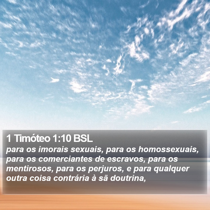 1 Timóteo 1:10 BSL Bible Study