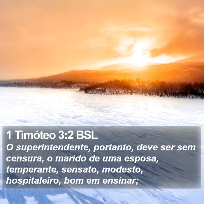 1 Timóteo 3:2 BSL Bible Study