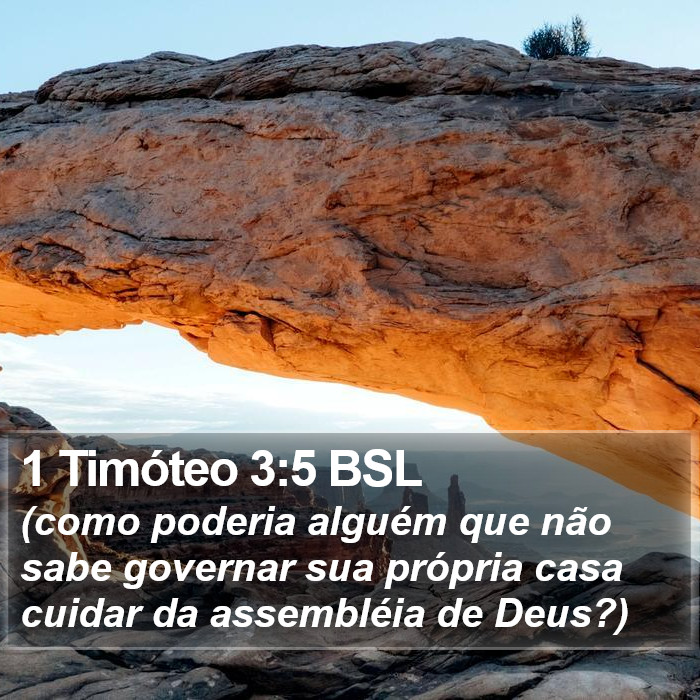 1 Timóteo 3:5 BSL Bible Study