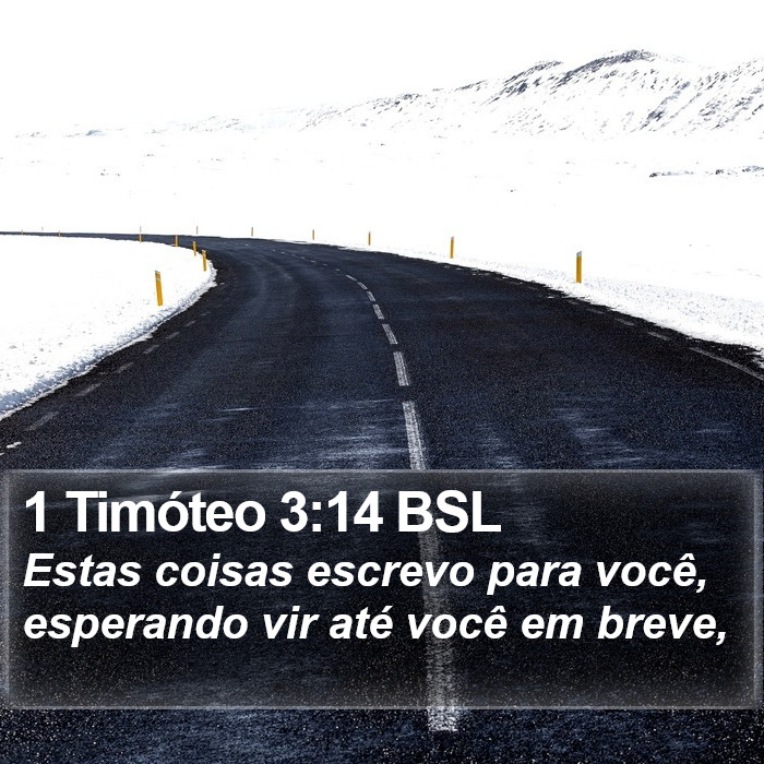 1 Timóteo 3:14 BSL Bible Study