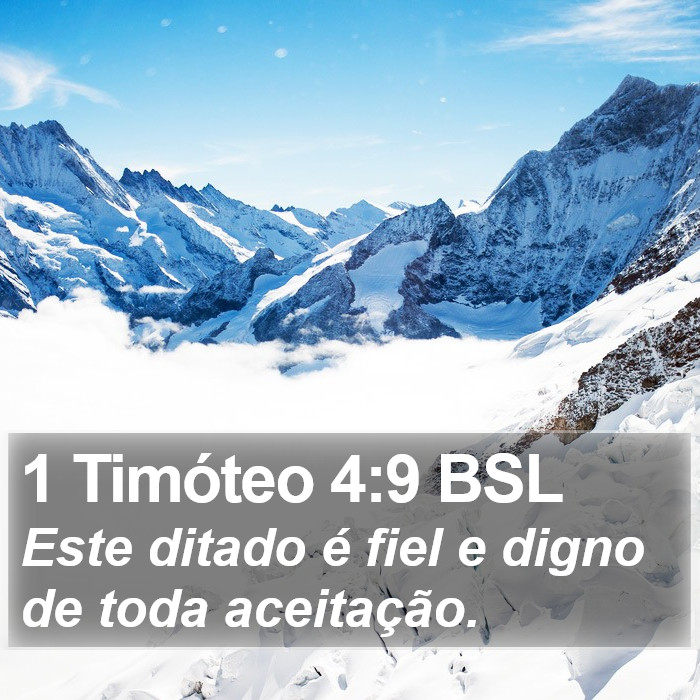 1 Timóteo 4:9 BSL Bible Study