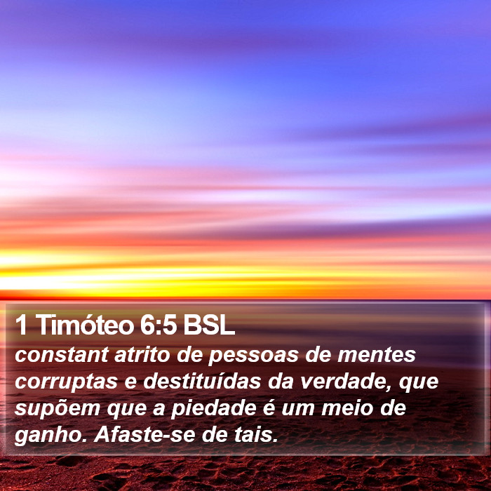 1 Timóteo 6:5 BSL Bible Study