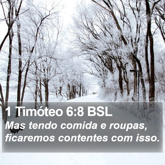1 Timóteo 6:8 BSL Bible Study