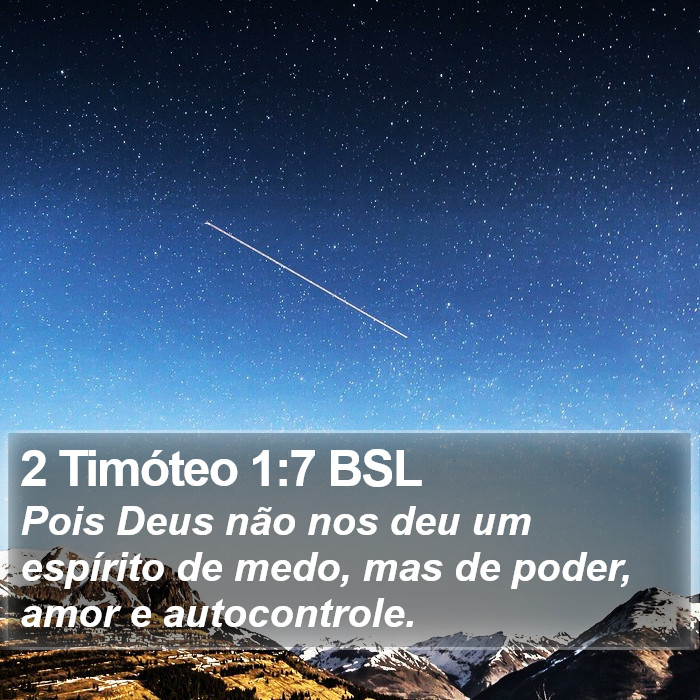 2 Timóteo 1:7 BSL Bible Study