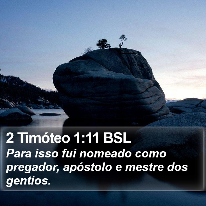 2 Timóteo 1:11 BSL Bible Study