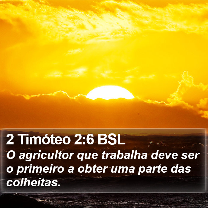 2 Timóteo 2:6 BSL Bible Study