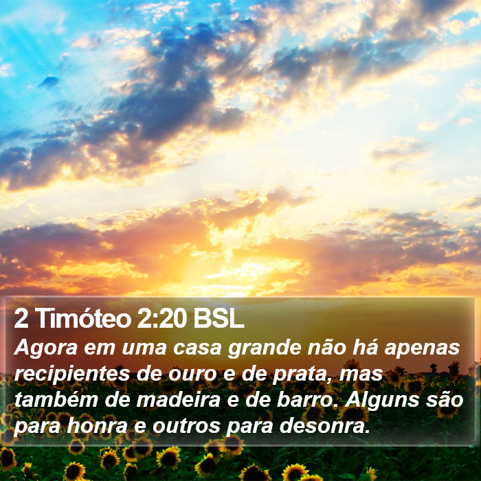 2 Timóteo 2:20 BSL Bible Study