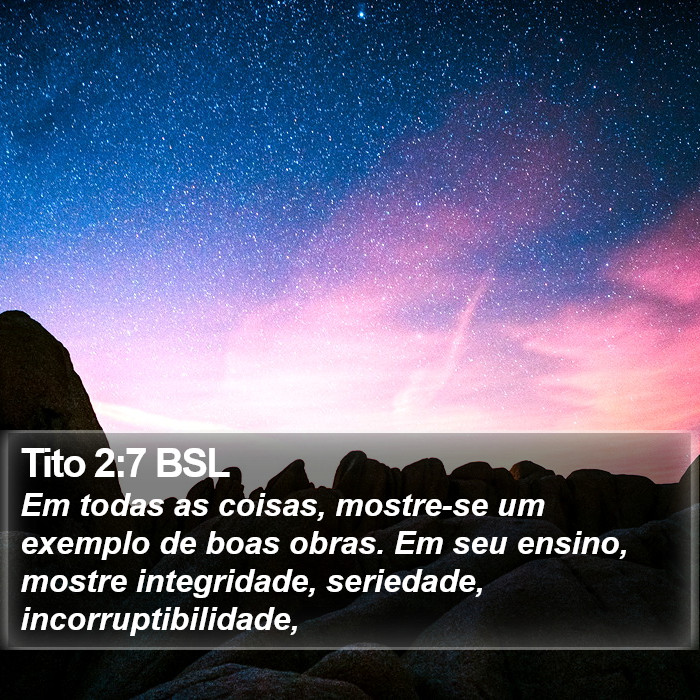 Tito 2:7 BSL Bible Study