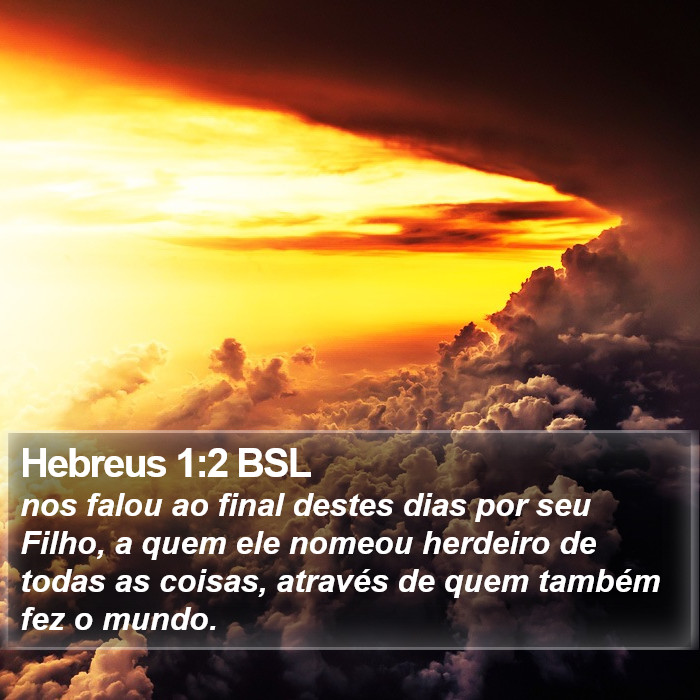 Hebreus 1:2 BSL Bible Study