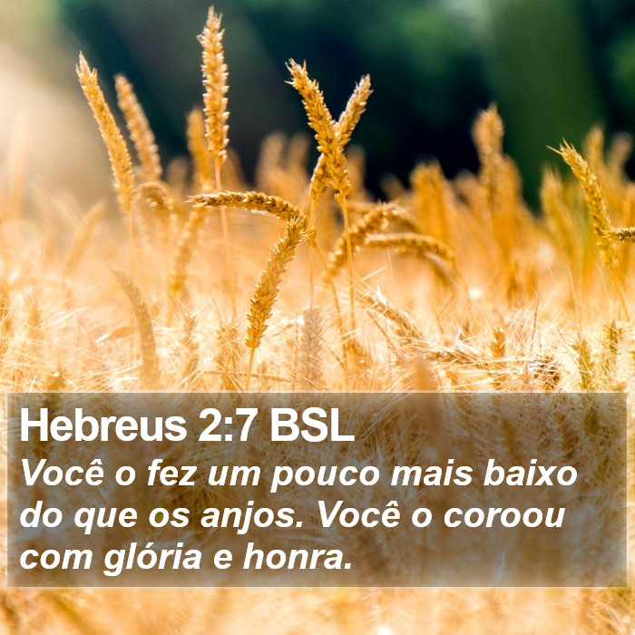 Hebreus 2:7 BSL Bible Study