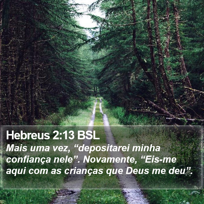 Hebreus 2:13 BSL Bible Study