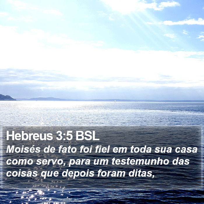 Hebreus 3:5 BSL Bible Study