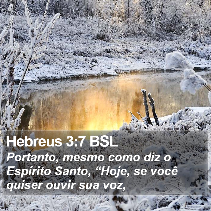 Hebreus 3:7 BSL Bible Study