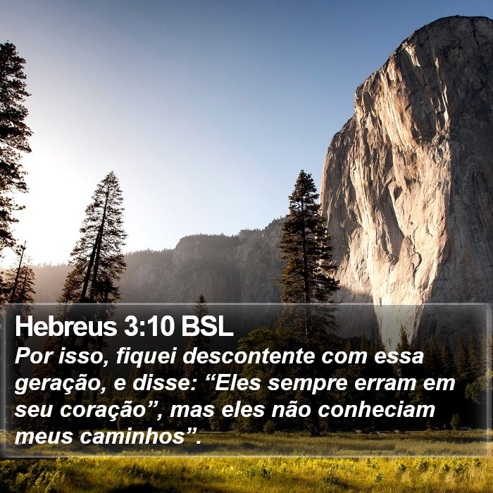 Hebreus 3:10 BSL Bible Study