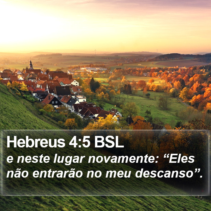 Hebreus 4:5 BSL Bible Study