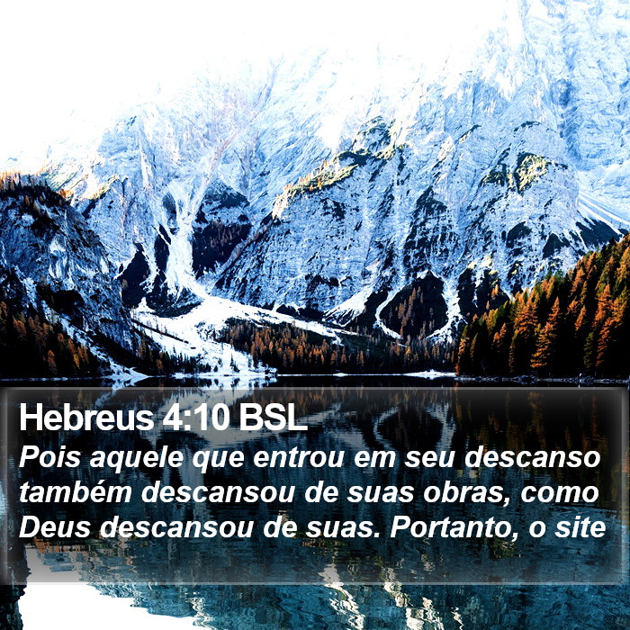 Hebreus 4:10 BSL Bible Study