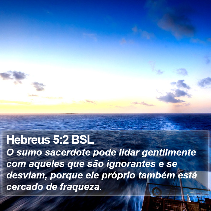 Hebreus 5:2 BSL Bible Study