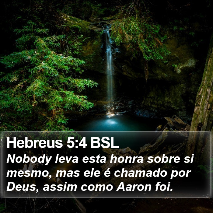 Hebreus 5:4 BSL Bible Study