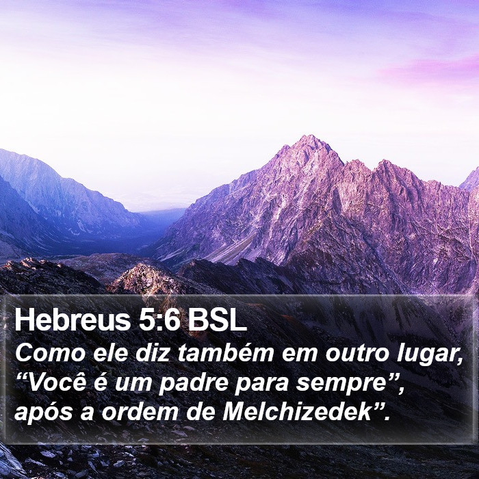 Hebreus 5:6 BSL Bible Study