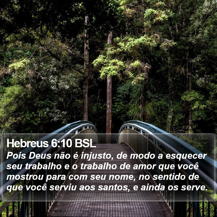 Hebreus 6:10 BSL Bible Study